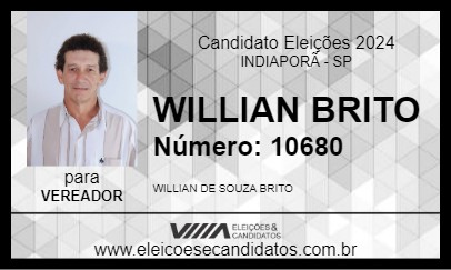 Candidato WILLIAN BRITO 2024 - INDIAPORÃ - Eleições