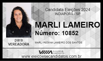 Candidato MARLI LAMEIRO 2024 - INDIAPORÃ - Eleições