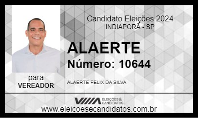 Candidato ALAERTE 2024 - INDIAPORÃ - Eleições