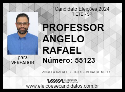 Candidato PROFESSOR ANGELO RAFAEL 2024 - TIETÊ - Eleições