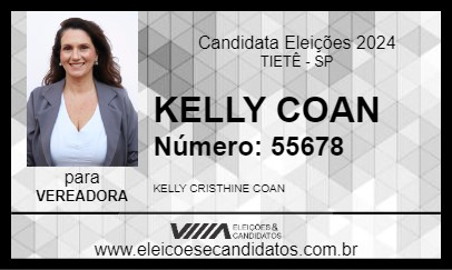 Candidato KELLY COAN 2024 - TIETÊ - Eleições