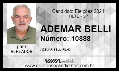 Candidato ADEMAR BELLI 2024 - TIETÊ - Eleições