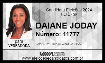 Candidato DAIANE JODAY 2024 - TIETÊ - Eleições