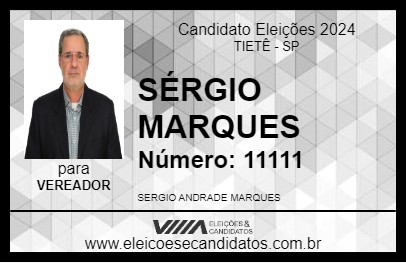 Candidato SÉRGIO MARQUES 2024 - TIETÊ - Eleições