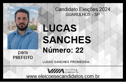 Candidato LUCAS SANCHES 2024 - GUARULHOS - Eleições