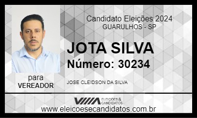 Candidato JOTA SILVA 2024 - GUARULHOS - Eleições