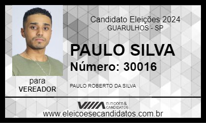 Candidato PAULO SILVA 2024 - GUARULHOS - Eleições