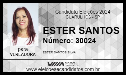 Candidato ESTER SANTOS 2024 - GUARULHOS - Eleições