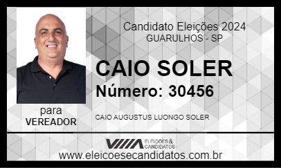 Candidato CAIO SOLER 2024 - GUARULHOS - Eleições