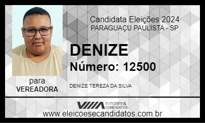 Candidato DENIZE 2024 - PARAGUAÇU PAULISTA - Eleições