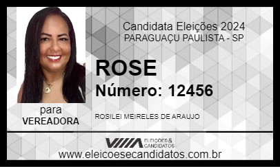 Candidato ROSE 2024 - PARAGUAÇU PAULISTA - Eleições