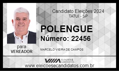 Candidato POLENGUE 2024 - TATUÍ - Eleições