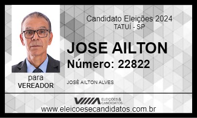 Candidato JOSE AILTON 2024 - TATUÍ - Eleições