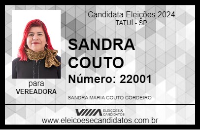 Candidato SANDRA COUTO 2024 - TATUÍ - Eleições