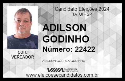 Candidato ADILSON GODINHO 2024 - TATUÍ - Eleições