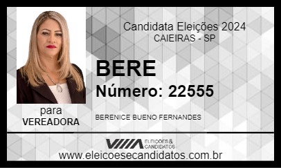 Candidato BERE 2024 - CAIEIRAS - Eleições