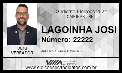 Candidato LAGOINHA JOSI 2024 - CAIEIRAS - Eleições