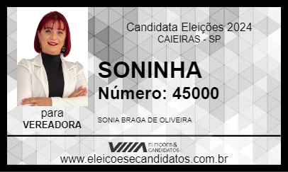 Candidato SONINHA 2024 - CAIEIRAS - Eleições