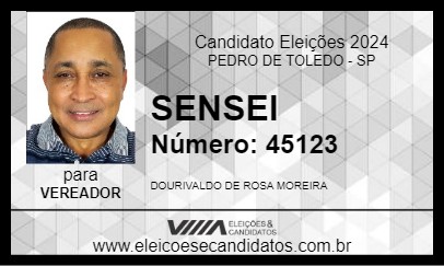 Candidato SENSEI 2024 - PEDRO DE TOLEDO - Eleições