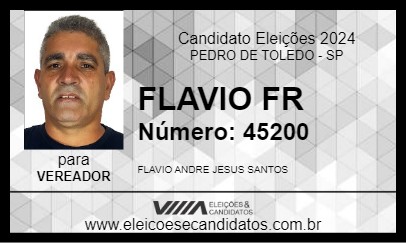 Candidato FLAVIO FR 2024 - PEDRO DE TOLEDO - Eleições