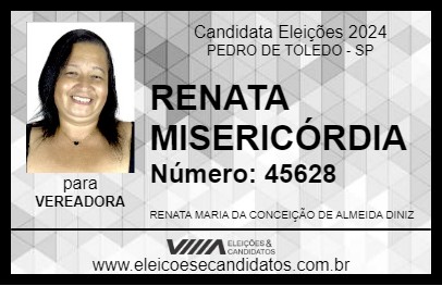 Candidato RENATA MISERICÓRDIA 2024 - PEDRO DE TOLEDO - Eleições