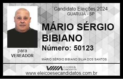 Candidato MÁRIO SÉRGIO BIBIANO 2024 - GUARUJÁ - Eleições