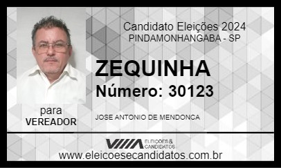 Candidato ZEQUINHA 2024 - PINDAMONHANGABA - Eleições