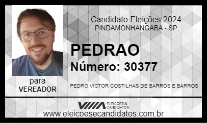 Candidato PEDRAO 2024 - PINDAMONHANGABA - Eleições