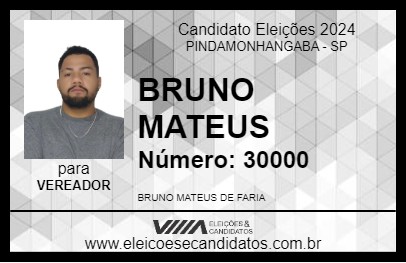 Candidato BRUNO MATEUS 2024 - PINDAMONHANGABA - Eleições