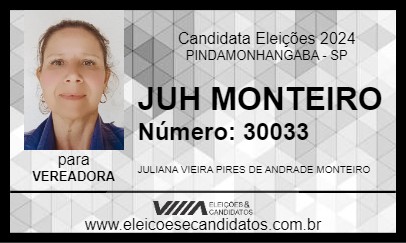 Candidato JUH MONTEIRO 2024 - PINDAMONHANGABA - Eleições