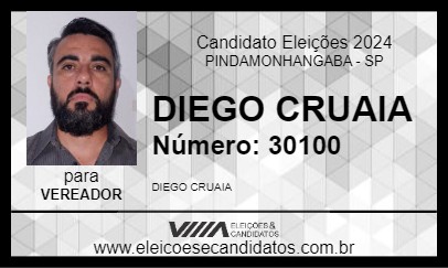 Candidato DIEGO CRUAIA 2024 - PINDAMONHANGABA - Eleições