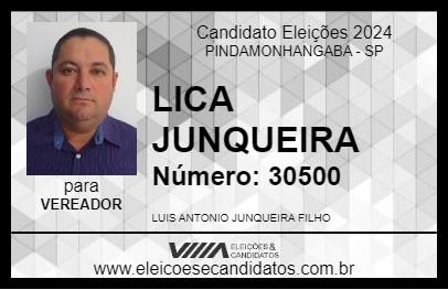 Candidato LICA JUNQUEIRA 2024 - PINDAMONHANGABA - Eleições