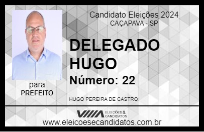 Candidato DELEGADO HUGO 2024 - CAÇAPAVA - Eleições