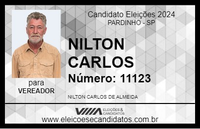 Candidato NILTON CARLOS 2024 - PARDINHO - Eleições