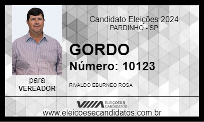 Candidato GORDO 2024 - PARDINHO - Eleições