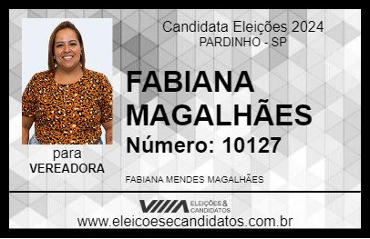 Candidato FABIANA MAGALHÃES 2024 - PARDINHO - Eleições