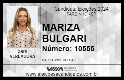 Candidato MARIZA BULGARI 2024 - PARDINHO - Eleições