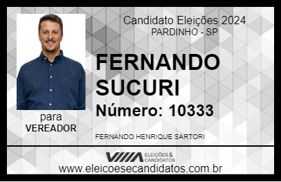 Candidato FERNANDO SUCURI 2024 - PARDINHO - Eleições