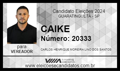 Candidato CAIKE 2024 - GUARATINGUETÁ - Eleições