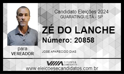 Candidato ZÉ DO LANCHE 2024 - GUARATINGUETÁ - Eleições