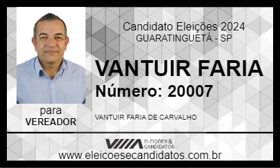 Candidato VANTUIR 2024 - GUARATINGUETÁ - Eleições