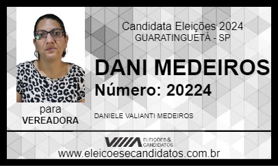 Candidato DANI MEDEIROS 2024 - GUARATINGUETÁ - Eleições