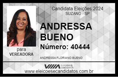 Candidato ANDRESSA BUENO 2024 - SUZANO - Eleições