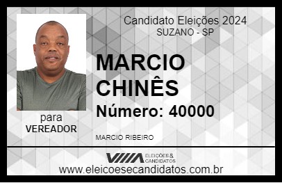 Candidato MARCIO CHINÊS 2024 - SUZANO - Eleições