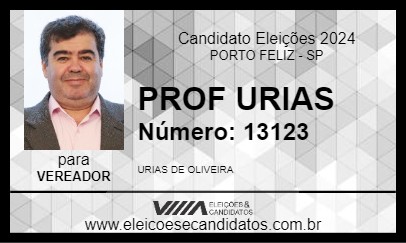 Candidato PROF URIAS 2024 - PORTO FELIZ - Eleições