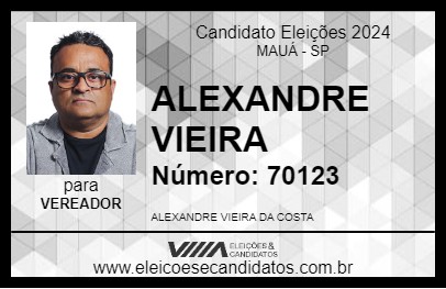 Candidato ALEXANDRE VIEIRA 2024 - MAUÁ - Eleições