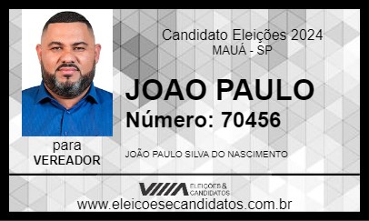 Candidato JOAO PAULO 2024 - MAUÁ - Eleições