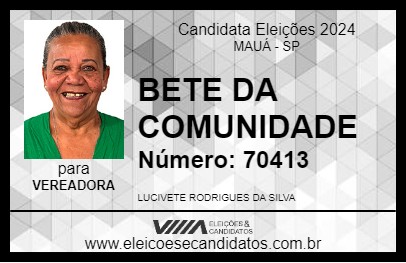 Candidato BETE DA COMUNIDADE 2024 - MAUÁ - Eleições