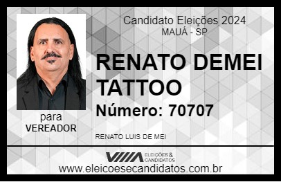 Candidato RENATO DEMEI TATTOO 2024 - MAUÁ - Eleições