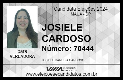 Candidato JOSIELE CARDOSO 2024 - MAUÁ - Eleições